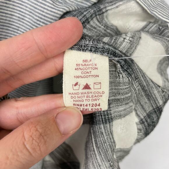 Nectar Clothing | Gray & White Stripe Plaid Belted A-line Summer Dress - Picture 7 of 7